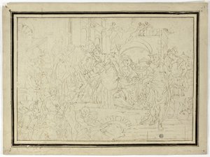 Heerser ontvangt dame door Francesco Solimena