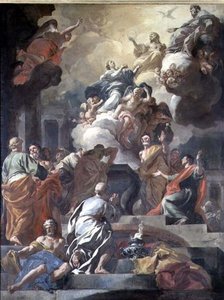 De tenhemelopneming van de Maagd Maria door Francesco Solimena