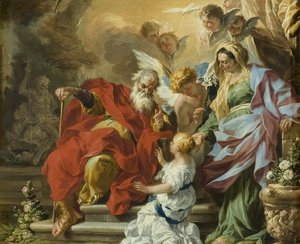 De opvoeding van de Maagd, ca. 1680 door Francesco Solimena