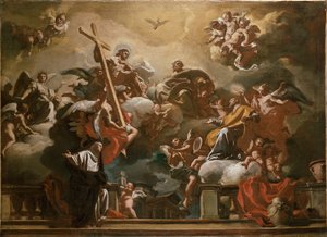 De Heilige Drie-eenheid met St. Philip Neri in Glorie, ca. 1727-1730