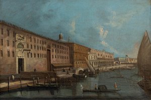 Francesco Tironi Gezicht op het bekken van San Marco in Venetië
