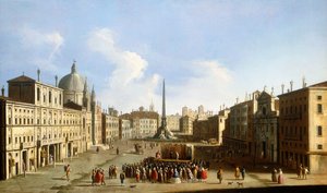 De Piazza Navona, Rome, met een Commedia dell