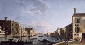 Venetië: Het Canal Grande vanaf het Campo San Vio richting het Bacino
