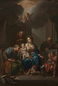 Presentatieschets voor "De Heilige Familie met Heiligen Anna, Joachim en Johannes de Doper" (voor Santa Maria in Via Lata, Rome)