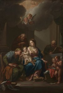 Presentatieschets voor De Heilige Familie met Heiligen Anna, Joachim en Johannes de Doper..., c. 172