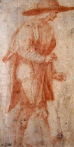 Boer met een hoed door Francesco Ubertini Il Bacchiacca
