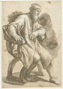 Man in leunstoel gezeten