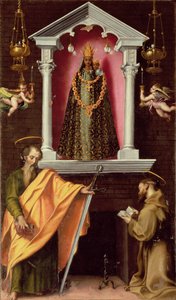 De Madonna van Loreto met Sint Paulus en Sint Franciscus