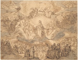 De Maagd, Koningin van de Hemel door Francesco Vanni