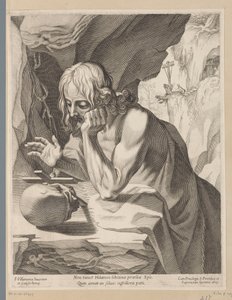 Heilige Hilarion door Francesco Villamena