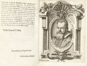 Portret van Galileo Galilei door Francesco Villamena
