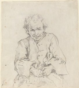 Zittende boer door Francesco Zuccarelli