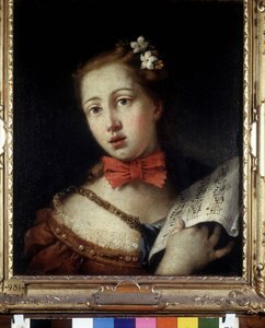 Venetiaanse zanger. Schilderij door F. Zugno