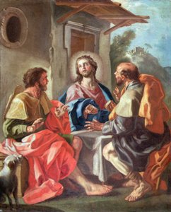 Het avondmaal in Emmaüs door Francesco de (attr. to) Mura