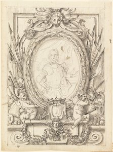 Ontwerp voor een paneel met portret van een edelman door Francesco de Mura