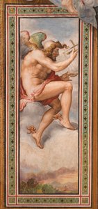KAIROS (tijd van de gunstige gelegenheid) - Tijd van Beslissing (Kairos) fresco van Francesco de Rossi (1510-1563) circa 1544 Palazzo Vecchio, Florence door Francesco de Rossi Salviati