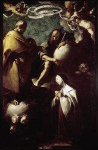 De visioen van Sint Theresia van Avila door Francesco del Cairo
