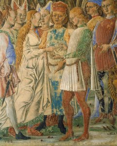 Italië, Ferrara, Palazzo Schifanoia, De Hal van de Maand, De maand juni door Francesco del Cossa