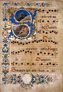 Knippen uit een koorboek door Francesco di Antonio del Chierico