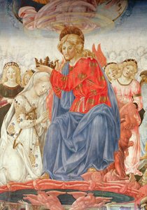 Detail van de Kroning van de Maagd