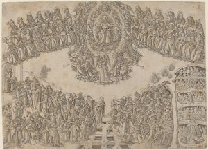Het Laatste Oordeel door Francesco di Lorenzo Rosselli after Fra Angelico