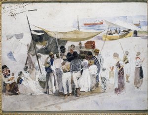 De verhalenverteller, door Francesco Marino (1892-1954). Italië door Francesco di Marino