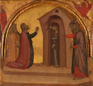 Sint Jan de Evangelist laat een heidense tempel instorten