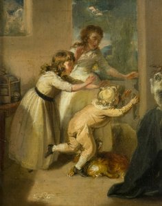 Dood van een vogel door Francis (attr. to) Wheatley