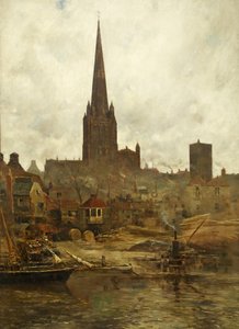 De kerk van St. Mary Redcliffe door Francis Abel William Taylor Armstrong
