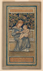 Ontwerp voor Glas-in-loodraam ter Nagedachtenis aan Christina Trask door Francis Augustus Lathrop