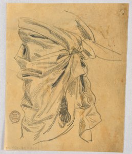 Draperie Studie door Francis Augustus Lathrop