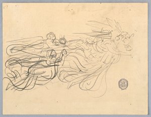Schets van Engelen door Francis Augustus Lathrop