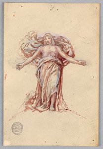 Studie voor Christus, Koor van St. Bartholomew, New York door Francis Augustus Lathrop