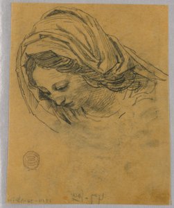 Studie voor Hoofd van de Madonna