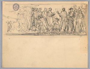 Studie voor een muurschildering of paneel