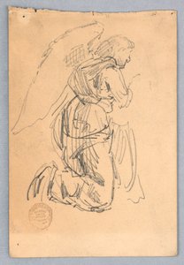 Studie voor een Engel in Aanbidding door Francis Augustus Lathrop