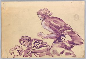 Studie van figuren voor een plafond door Francis Augustus Lathrop