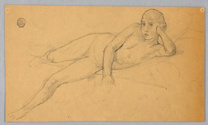 Studie van naaktfiguur