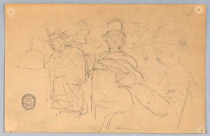 Treinpassagiers door Francis Augustus Lathrop