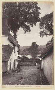 31 Exeter, Huisjes bij Countess Weir door Francis Bedford