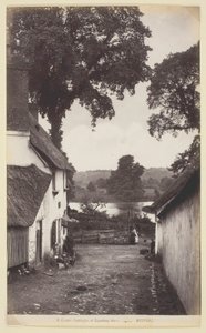 31. Exeter, huisjes bij Countess Weir, 1860-94 door Francis Bedford