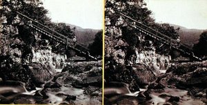Bettws-y-Coed, de mijnwerkersbrug door Francis Bedford