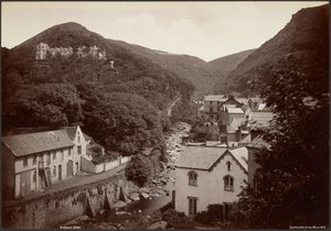 Lynmouth vanaf Mars Hill door Francis Bedford