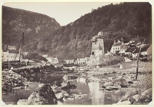 Lynmouth vanaf de zee door Francis Bedford