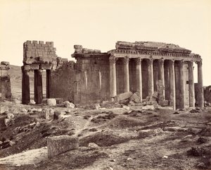 De Tempel van Jupiter, vanuit het noordoosten, Baalbek door Francis Bedford