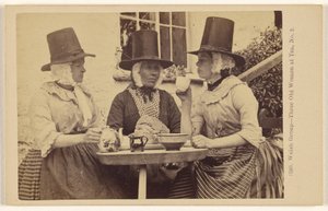Groep Wales - Drie oude vrouwen op de thee, nr. 2 door Francis Bedford