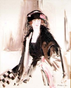 Portret van Lady Lavery door Francis Campbell Boileau Cadell