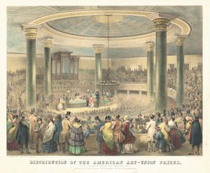 Verdeling van de American Art-Union Prijzen door Francis D
