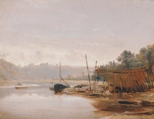 Bootbouw bij Dinan, Bretagne