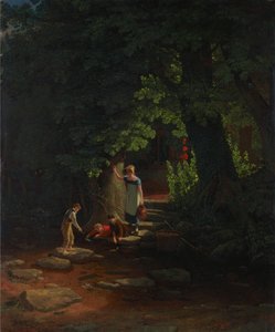 Kinderen bij een beek door Francis Danby